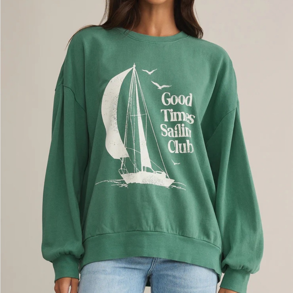 Z Supply Green Sailing Club Sweatshirt